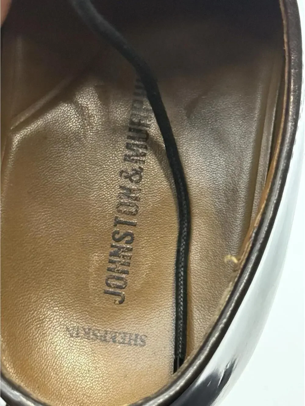Mens 13 D/B Johnston & Murphy Melton Cap-Toe Shoes Burgundy Leather Oxford Dress